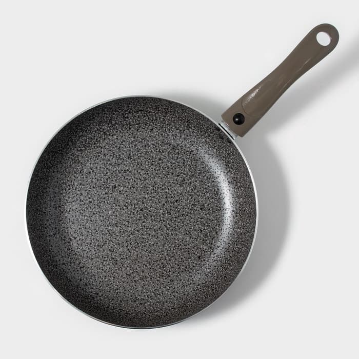Сковорода Onyx, d=28 см, съёмная ручка, стеклянная крышка, антипригарное покрытие, алюминий, серая