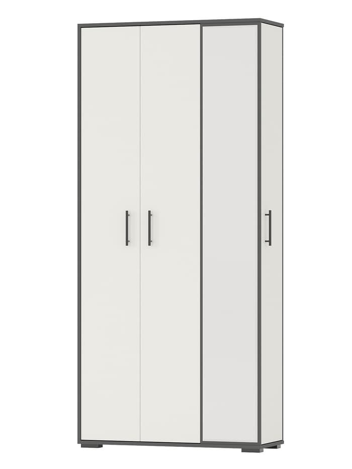 Прихожая «ДОМИНО» min, 880×360×2020 мм, цвет графит/белый