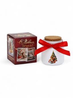 Свеча ароматическая в стакане «Новогоднего уюта и тепла», аромат мандарин