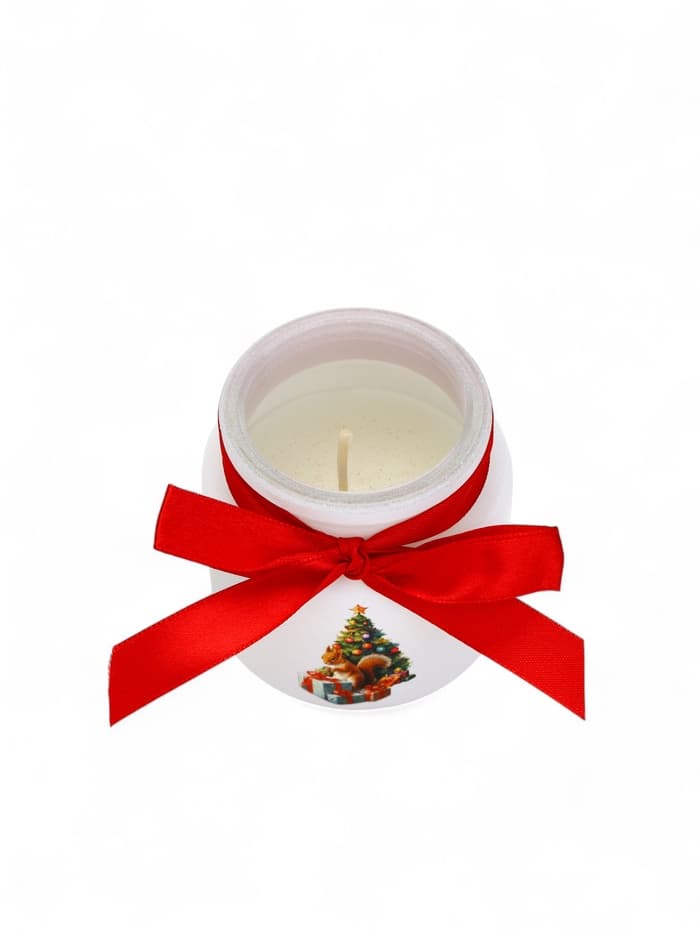 Свеча ароматическая в стакане «Новогоднего уюта и тепла», аромат мандарин