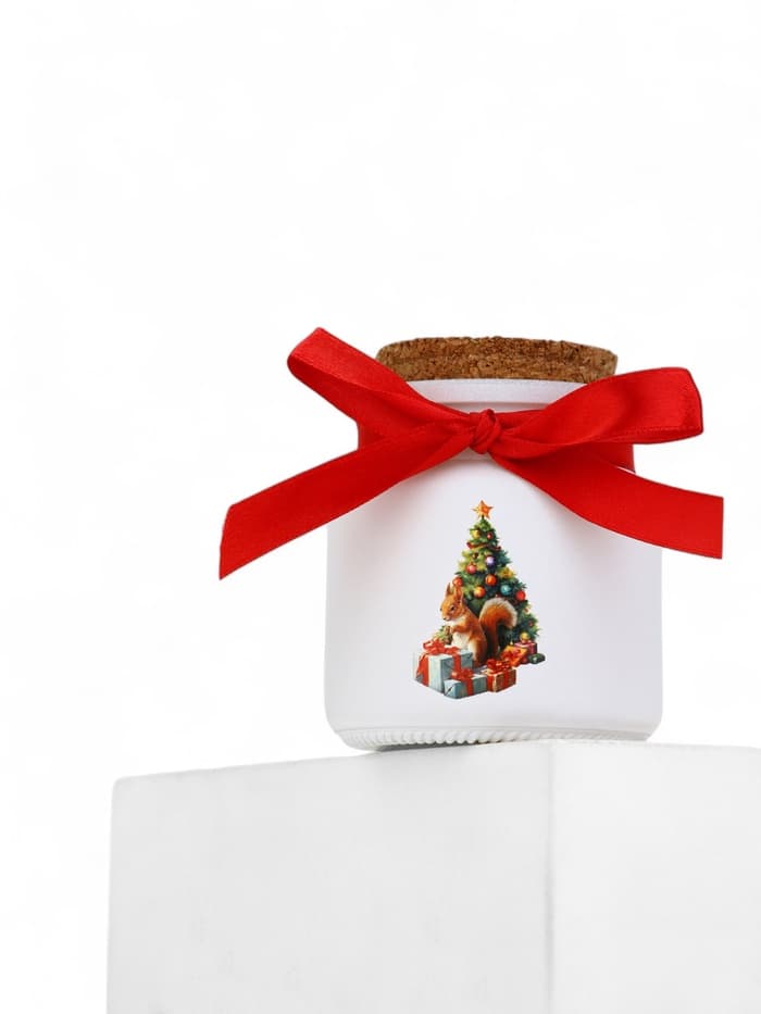 Свеча ароматическая в стакане «Новогоднего уюта и тепла», аромат мандарин