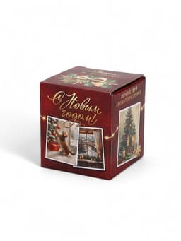 Свеча ароматическая в стакане «Новогоднего уюта и тепла», аромат мандарин