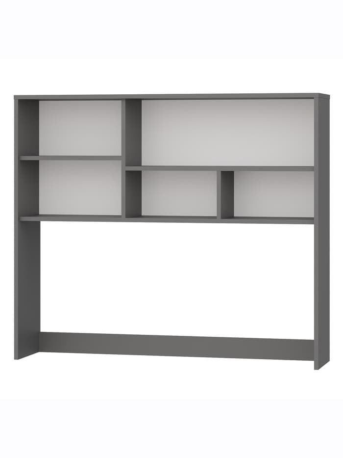 Шкаф настольный «МАРТИ», 1200×270×1030 мм, цвет графит/рамух белый