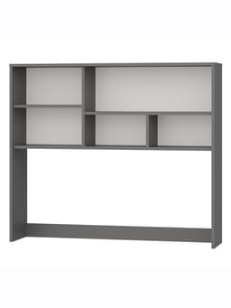 Шкаф настольный «МАРТИ», 1200×270×1030 мм, цвет графит/рамух белый