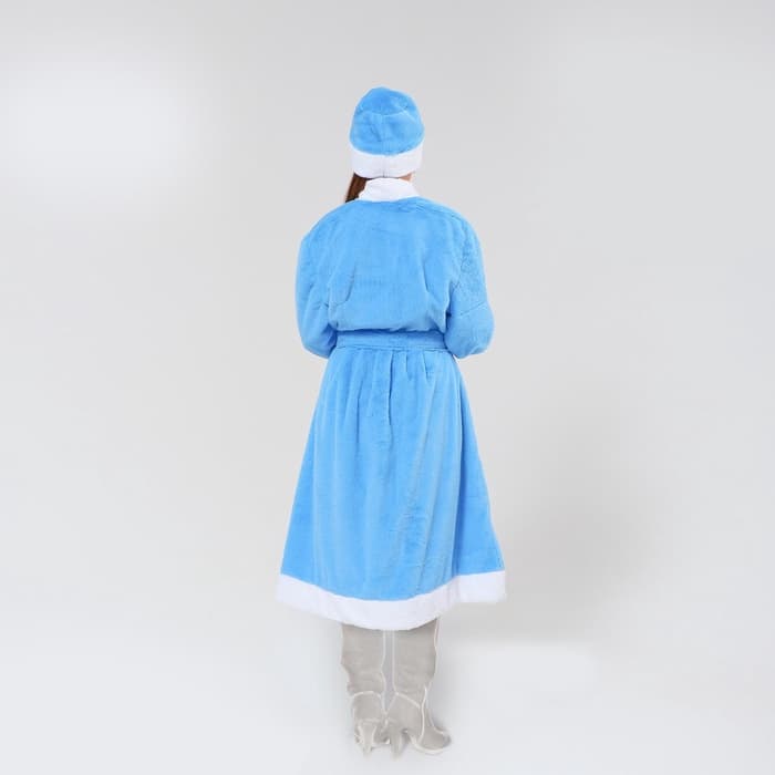 Карнавальный костюм «Снегурочка»: шуба, пояс, шапка, варежки, 44-50, рост 170