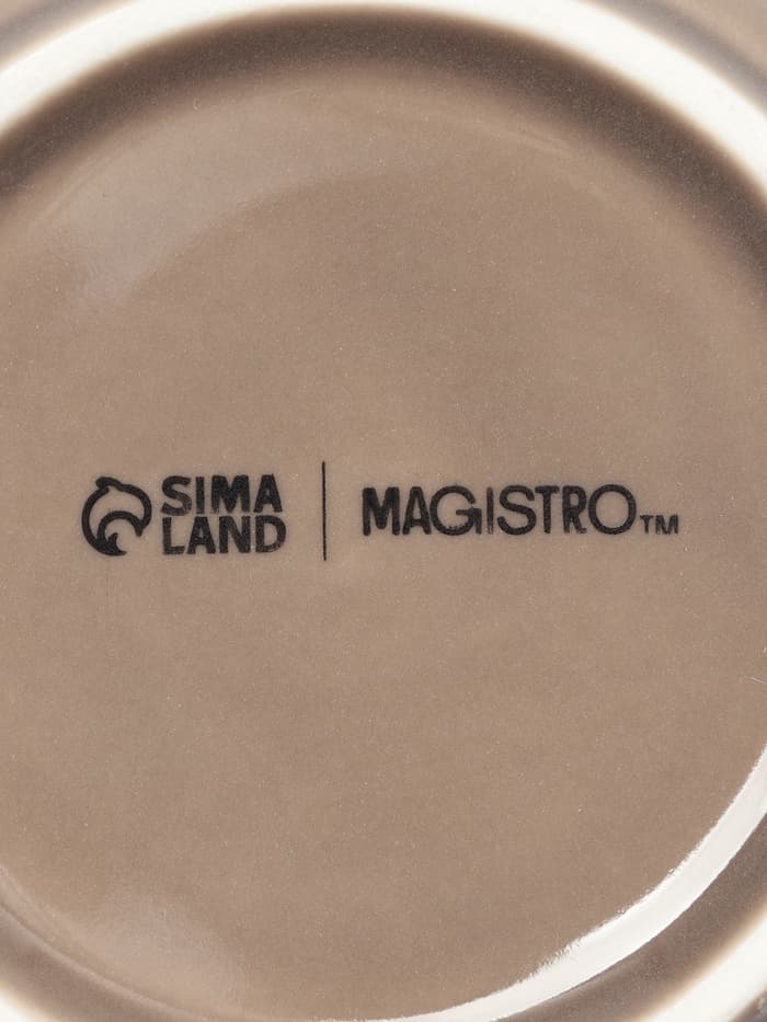 Кокотницы Magistro «Церера», набор 2 шт., 100 мл, d=7.5 см, фарфор, коричневые