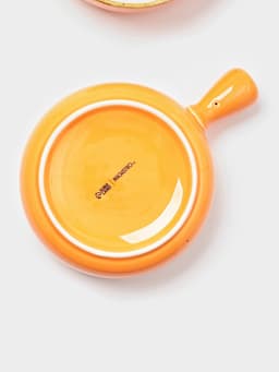 Кокотницы Magistro «Церера», набор 2 шт., 500 мл, d=15.2 см, фарфор, оранжевые