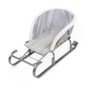 Сиденье для санок Nika Kids, универсальное, серое с сердечками