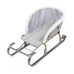 Сиденье для санок Nika Kids, универсальное, серое с сердечками