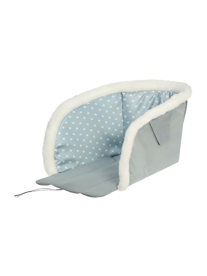 Сиденье для санок Nika Kids, универсальное, серое с сердечками