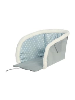 Сиденье для санок Nika Kids, универсальное, серое с сердечками