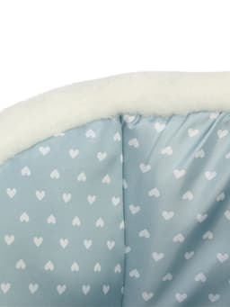 Сиденье для санок Nika Kids, универсальное, серое с сердечками