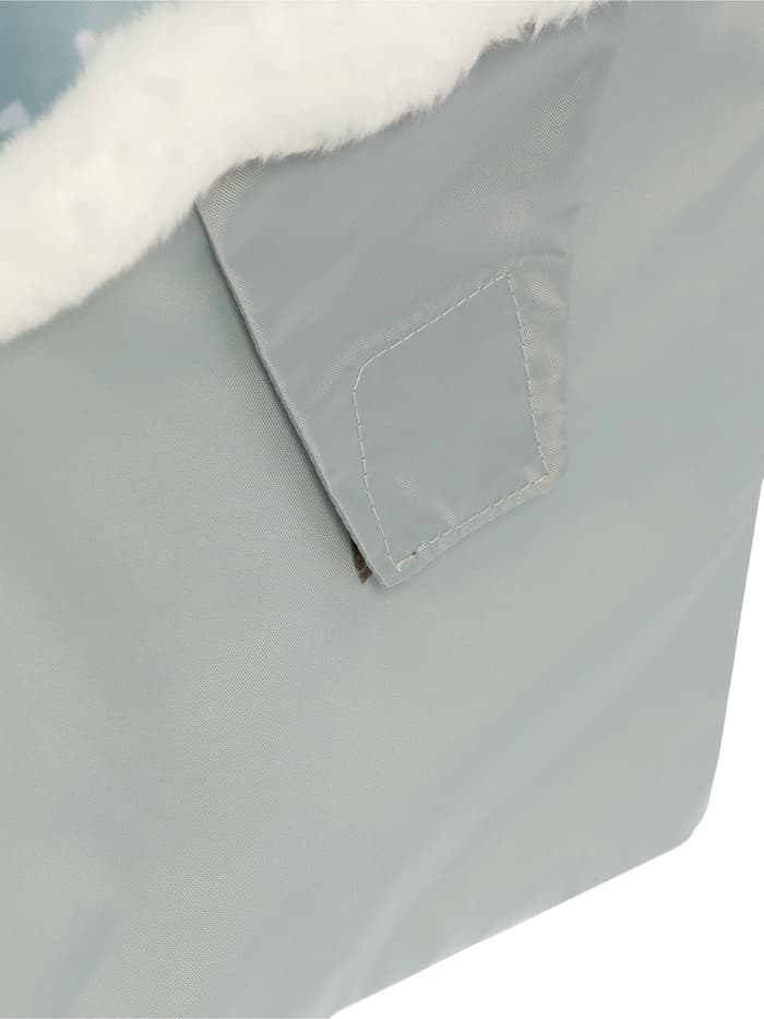 Сиденье для санок Nika Kids, универсальное, серое с сердечками