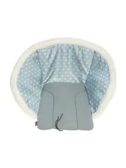 Сиденье для санок Nika Kids, универсальное, серое с сердечками