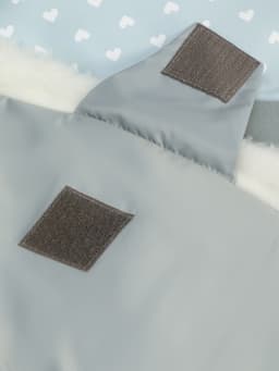 Сиденье для санок Nika Kids, универсальное, серое с сердечками