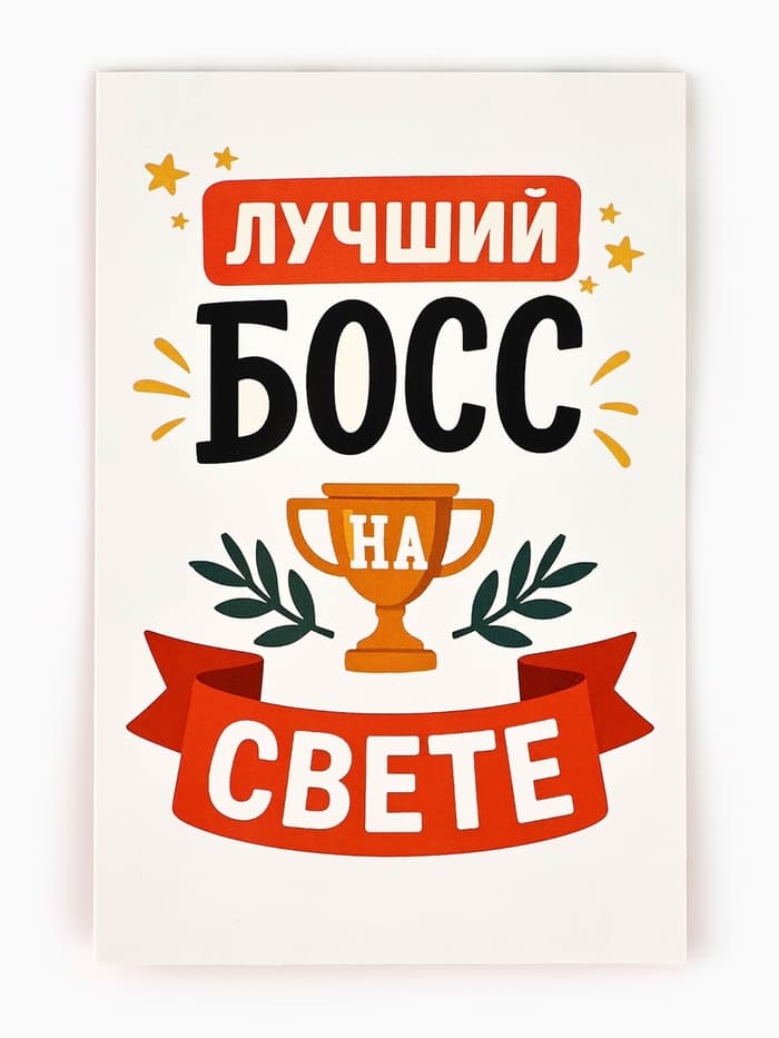 Открытка «Лучший босс», 12×18 см