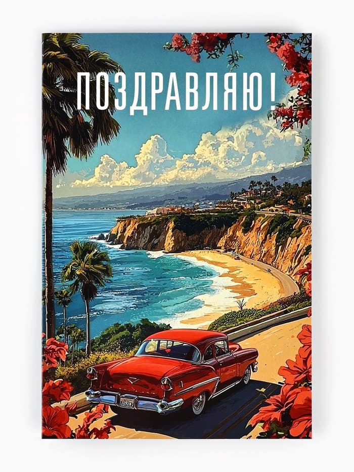 Открытка «Поздравляю», 12×18 см