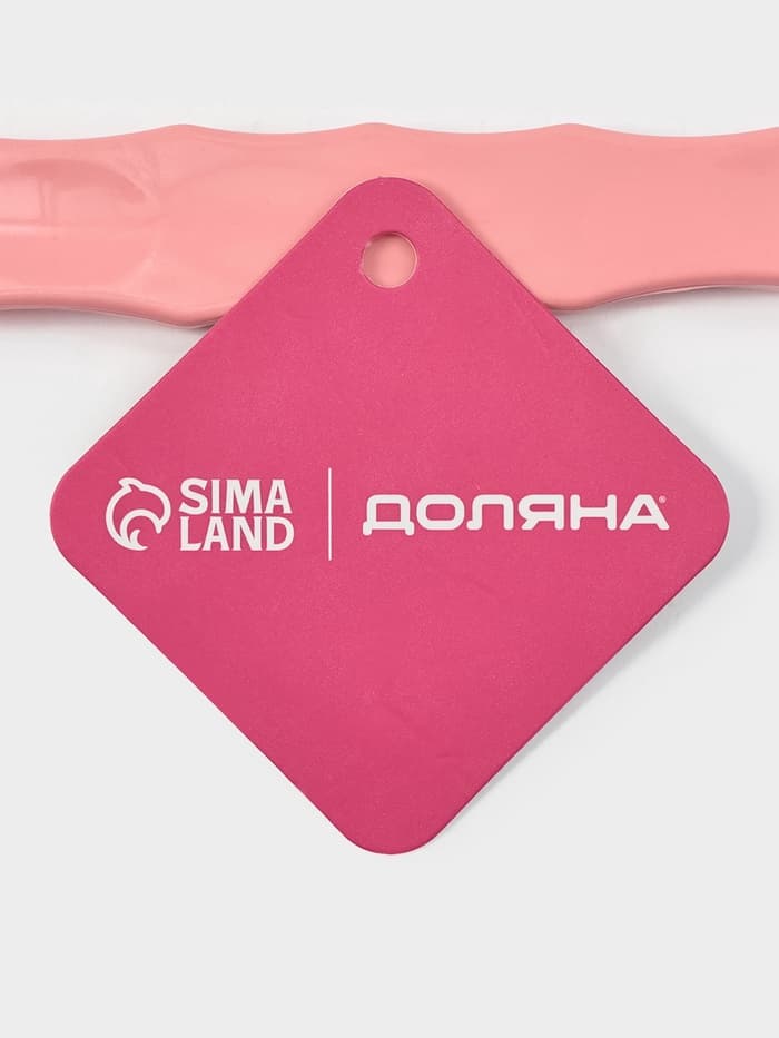 Щётка банная на ручке Доляна, массажёр, 33×6 см, розовая