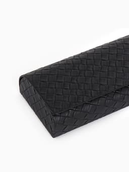 Футляр для очков на магните, размер 15.5×6×3 см, чёрный