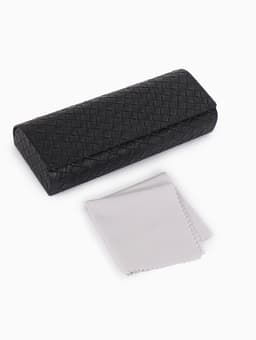 Футляр для очков на магните, размер 15.5×6×3 см, чёрный