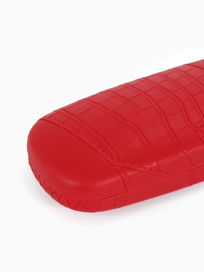 Футляр для очков на хлопушке, размер 16×5.8×3 см, красный