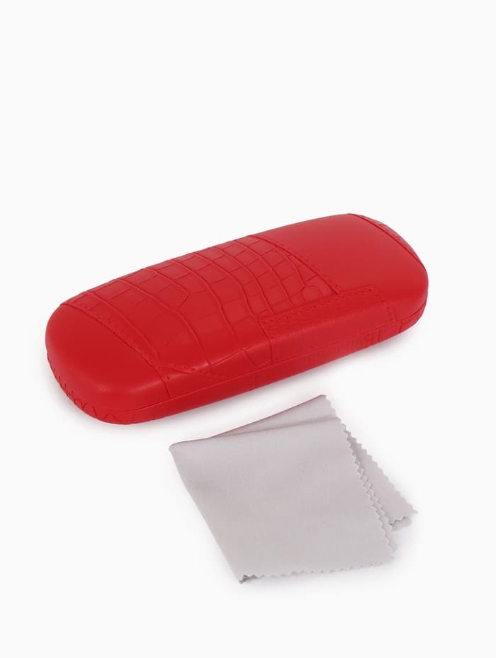 Футляр для очков на хлопушке, размер 16×5.8×3 см, красный