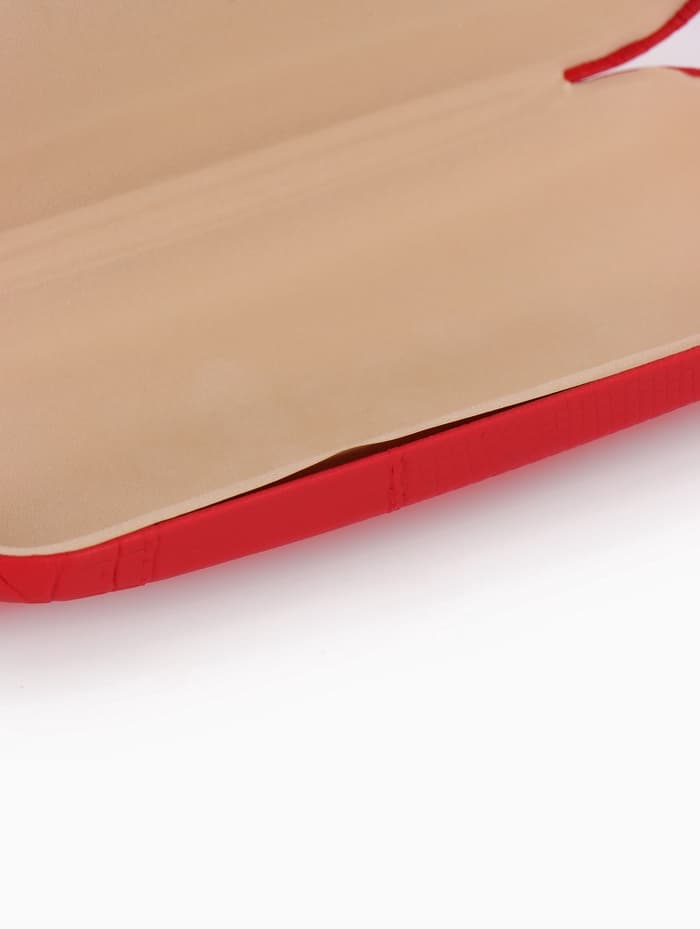 Футляр для очков на хлопушке, размер 16×5.8×3 см, красный