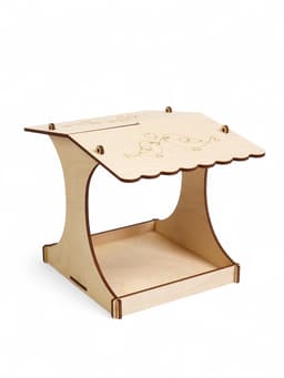 Кормушка - конструктор из ХДФ для птиц «Синичник», своими руками, 24×18×18.5 см, Greengo