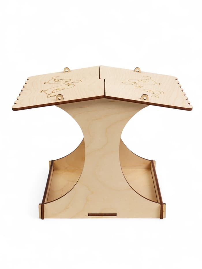 Кормушка - конструктор из ХДФ для птиц «Синичник», своими руками, 24×18×18.5 см, Greengo