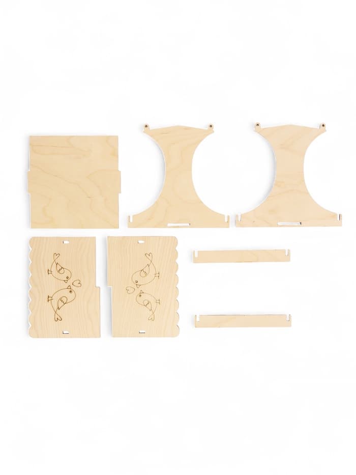 Кормушка - конструктор из ХДФ для птиц «Синичник», своими руками, 24×18×18.5 см, Greengo