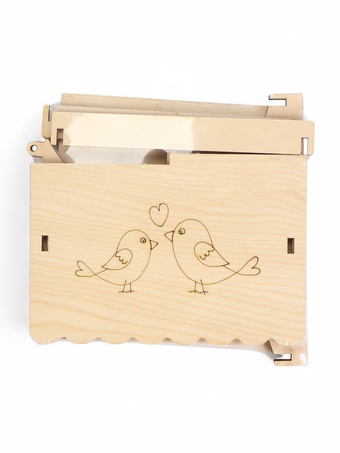 Кормушка - конструктор из ХДФ для птиц «Синичник», своими руками, 24×18×18.5 см, Greengo