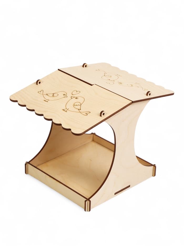 Кормушка - конструктор из ХДФ для птиц «Синичник», своими руками, 24×18×18.5 см, Greengo