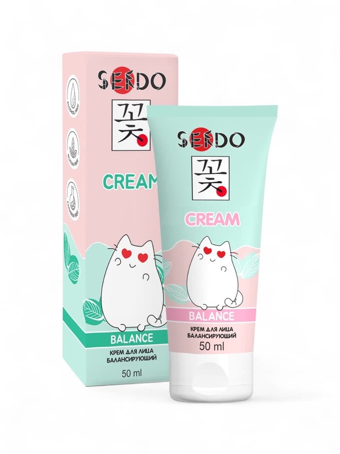 Крем для лица Sendo балансирующий, для всех типов кожи, 50 мл