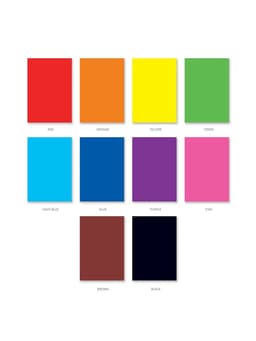 Набор для детского творчества А4, 20 листов, 10 цветов, ErichKrause Jolly Friends, картон + бумага, мелованная односторонняя, на склейке, схема поделки