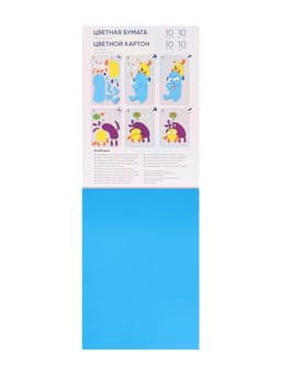 Набор для детского творчества А4, 20 листов, 10 цветов, ErichKrause Jolly Friends, картон + бумага, мелованная односторонняя, на склейке, схема поделки