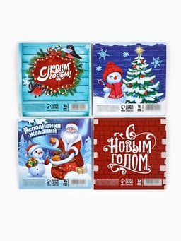 Блокнот 10×10, 16 л. «Дедушка Мороз» МИКС