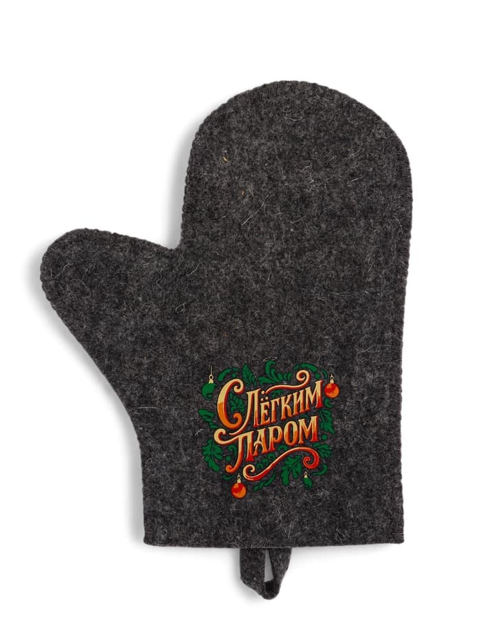 Рукавица для бани и сауны «С лёгким паром», полиэфир 70%, шерсть 30%, «Добропаровъ»