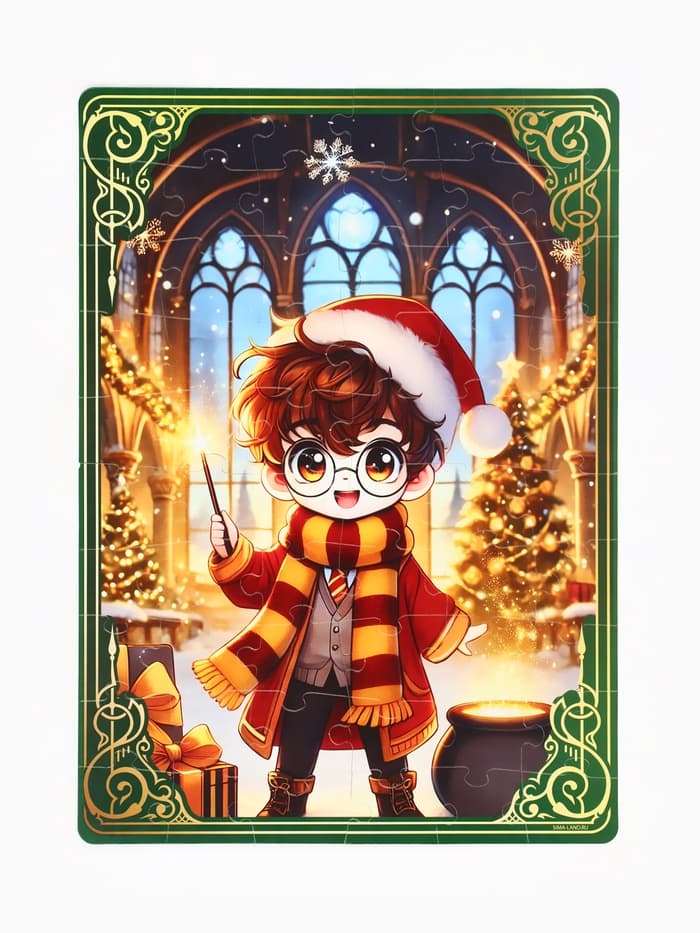 Сладкий детский новогодний подарок «Волшебного Нового года», конфеты 500 г, пазлы