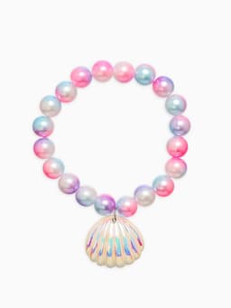 Набор детский «Выбражулька. Русалочка», 4 предмета: клипсы, кольцо, браслет, бусы, белый, розовый