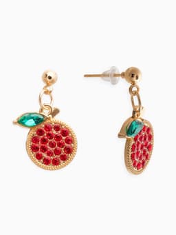 Набор 2 предмета: серьги, кулон «Гранат», 44 см, красный в золоте