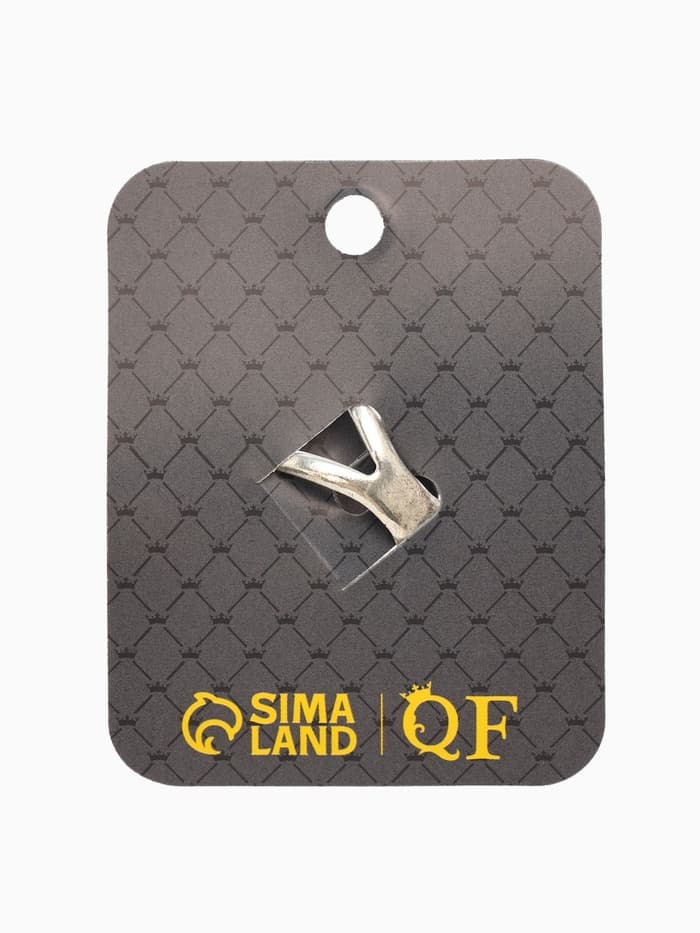 Кольцо для платка «Цветок в круге», белое в чернёном серебре