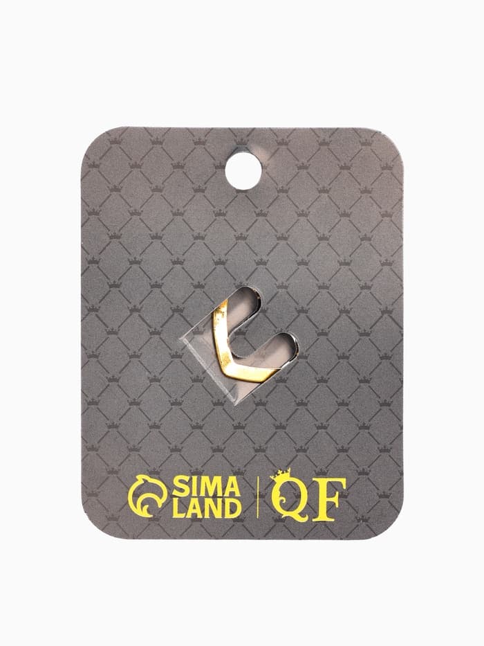 Зажим для платка «Цветок астры», белый в чернёном золоте