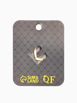 Зажим для платка «Цветок астры», белый в чернёном золоте