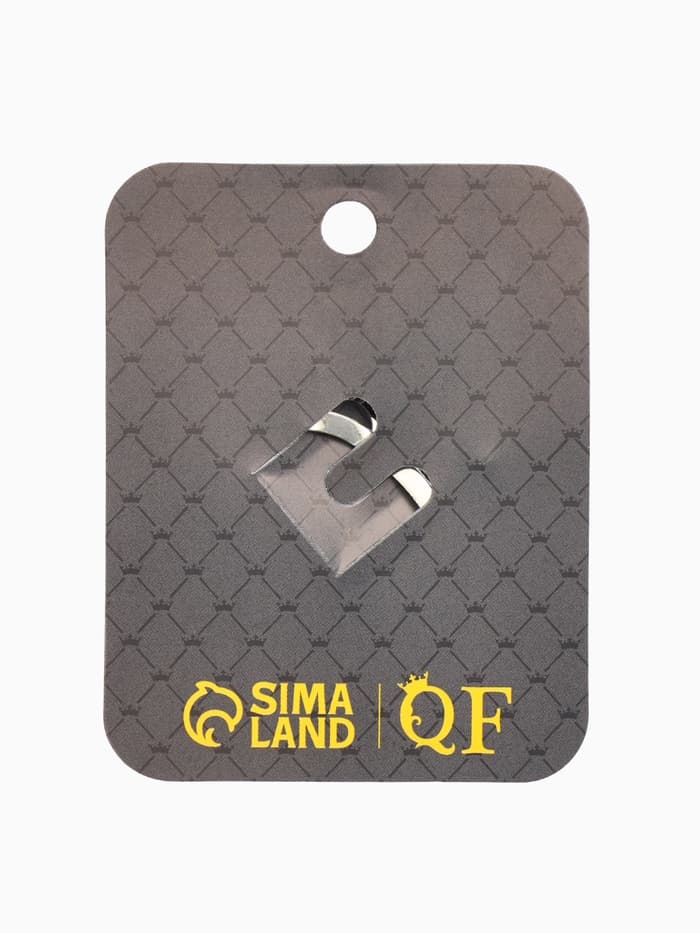 Зажим для платка «Цветок астры», белый в чернёном серебре