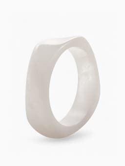 Браслет манжета «Тренд», широкий, акрил, d=8 см, белый