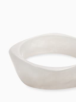 Браслет манжета «Тренд», широкий, акрил, d=8 см, белый