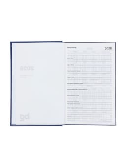 Ежедневник датированный Calligrata, А5, 2026, твёрдая обложка из бумвинила, 168 листов, синий