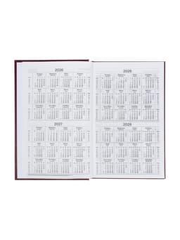 Ежедневник датированный Calligrata, А5, 2026, твёрдая обложка из бумвинила, 168 листов, бордовый