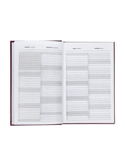 Ежедневник датированный Calligrata, А5, 2026, твёрдая обложка из бумвинила, 168 листов, бордовый