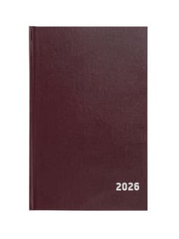 Ежедневник датированный Calligrata, А5, 2026, твёрдая обложка из бумвинила, 168 листов, бордовый